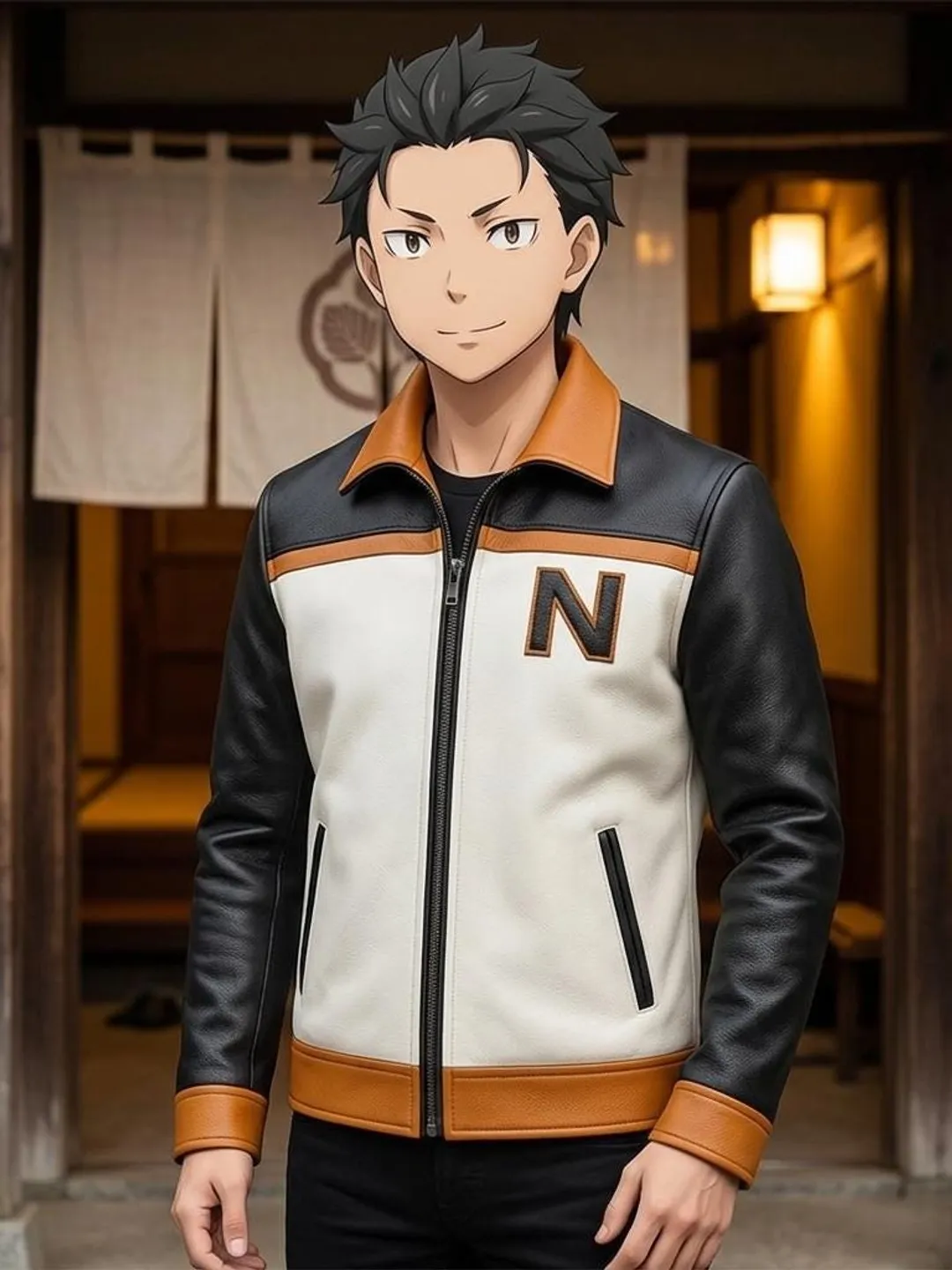 Anime Inspired Subaru Real Natsuki Leather Track Jacket – Re:Zero