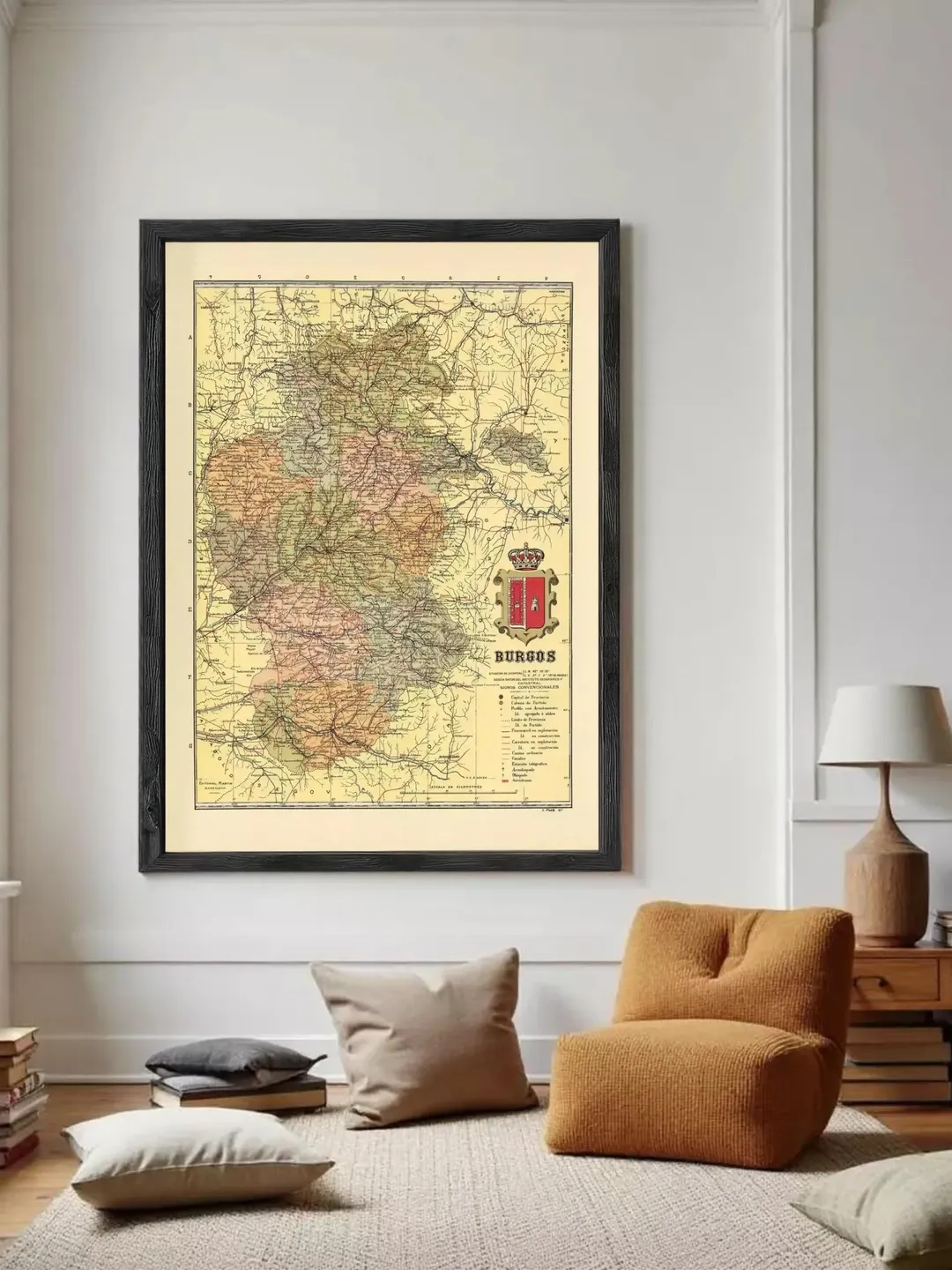 Burgos Spain Map Print | 1900 Vintage Wall Art
