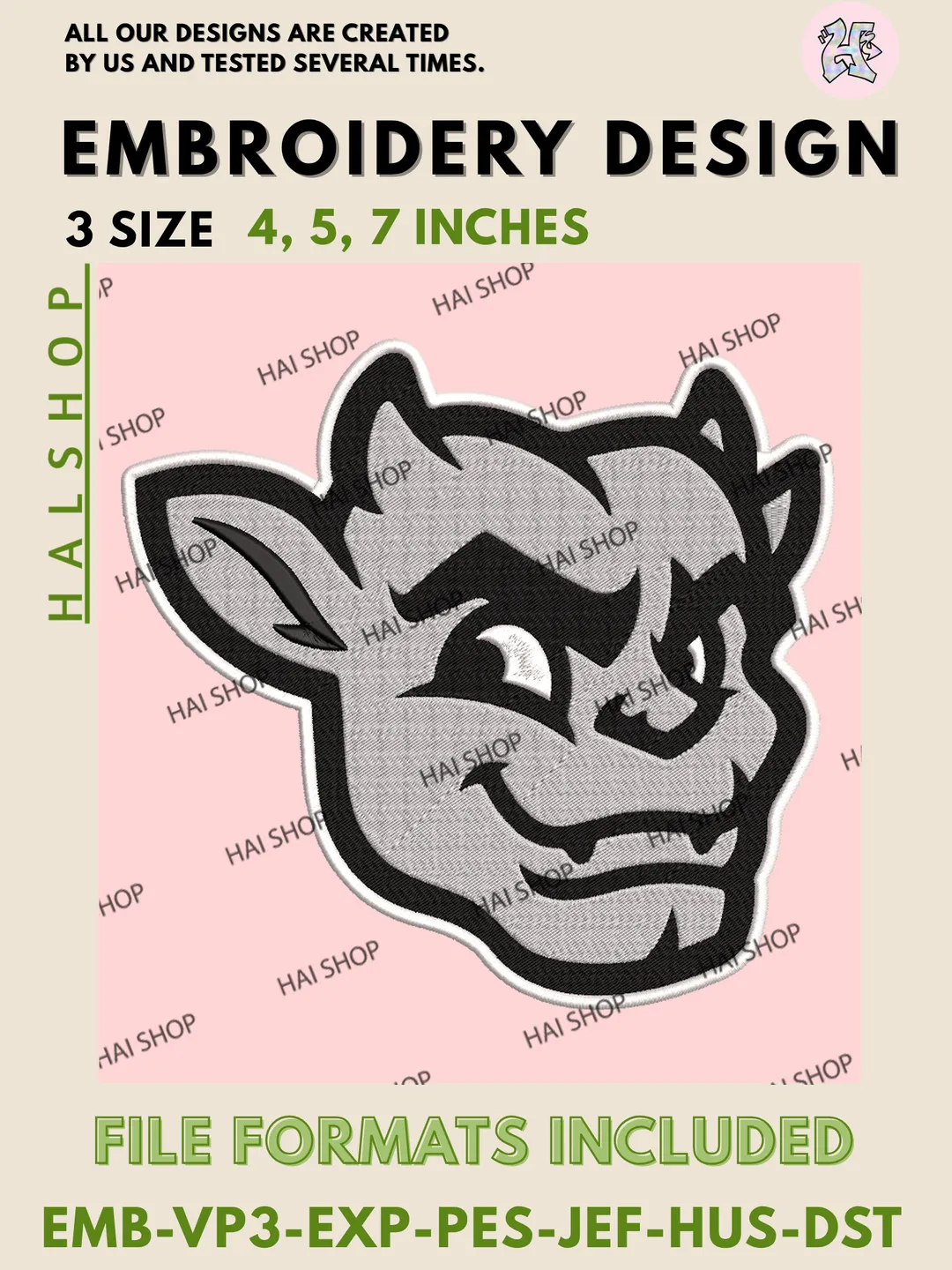 NCAA Bradley Braves Logo Embroidery Design, Braves Machine Embroidery Files, Instant Download