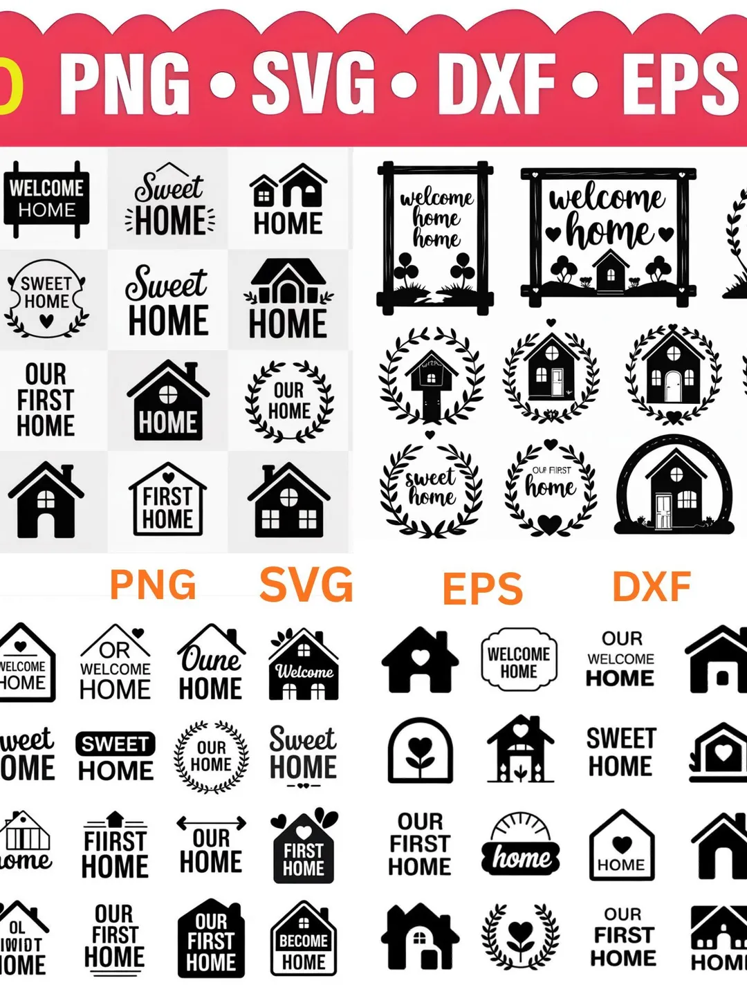 Door Hanger Svg, Door Hanger Silhouette, Door Hanger Template Cutting ...