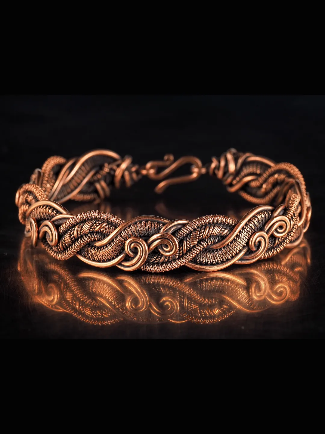 Wire wrapped copper bracelet for woman Antique style copper jewelry WireWrapArt