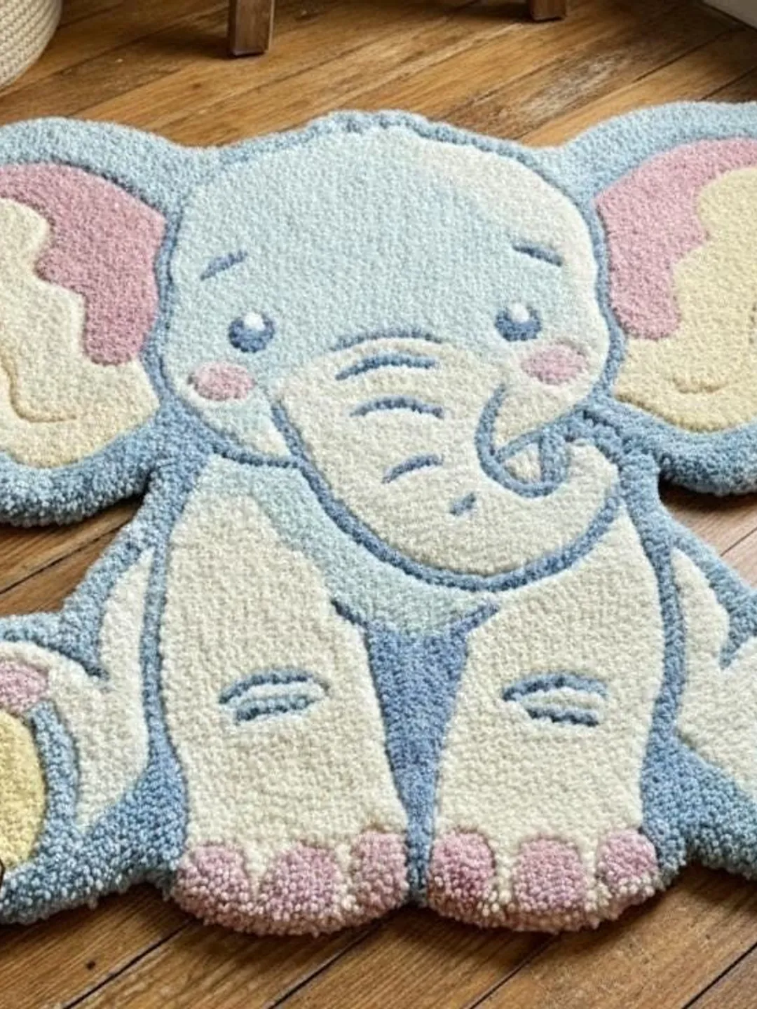 Hand-Tufted Wool Kids Rug | Pastel Rainbow Nursery Decor