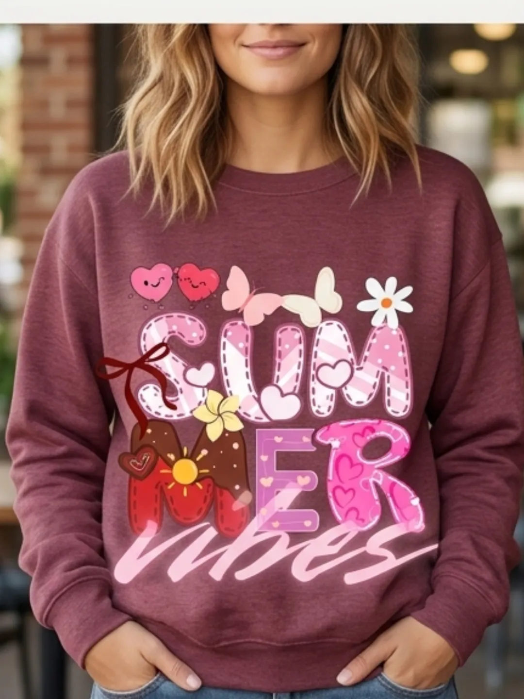 Retro Summer Vibes PNG - Coquette Bow Aesthetic T-Shirt Design - Leopard & Floral Puffy Lettering - High-Res Digital Download for DTG
