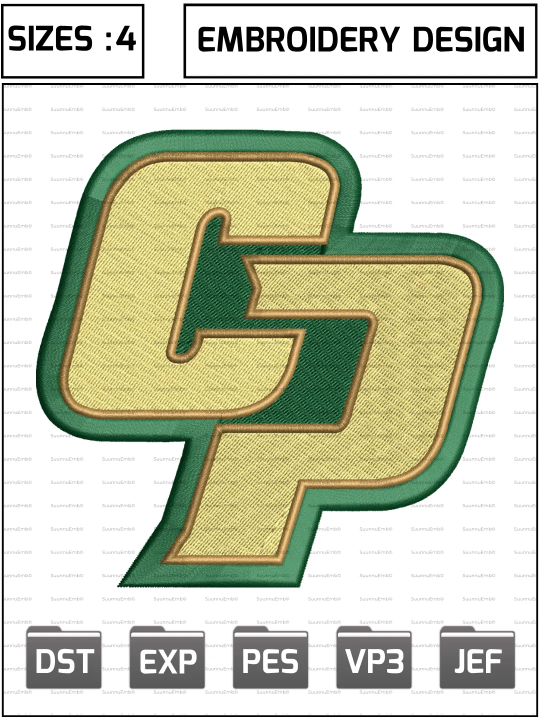 Cal Poly Mustangs Logo Embroidery Design,NCAA Logos Embroidery Design,NCAA Teams, Machine Embroidery Design File,4 Sizes, Digital Download