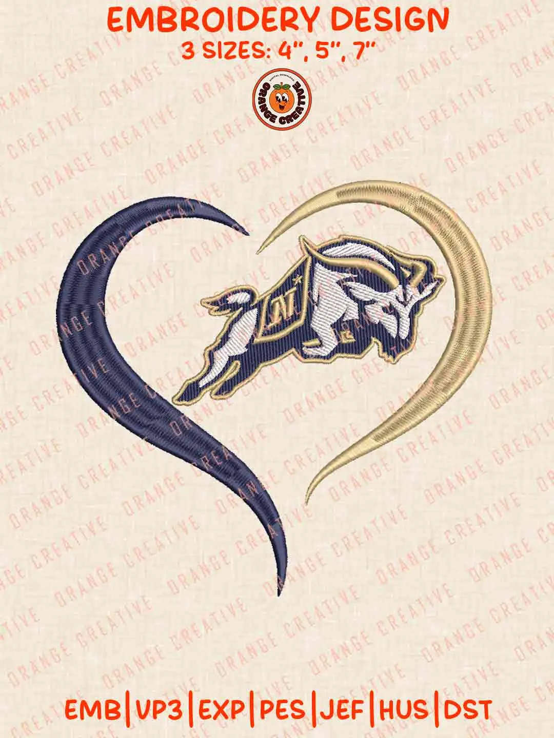 Navy Midshipmen Heart Embroidery Files, Football Embroidery Designs, College Sport Machine Embroidery Files, 3 Sizes, Custom Sizes, Instant Download