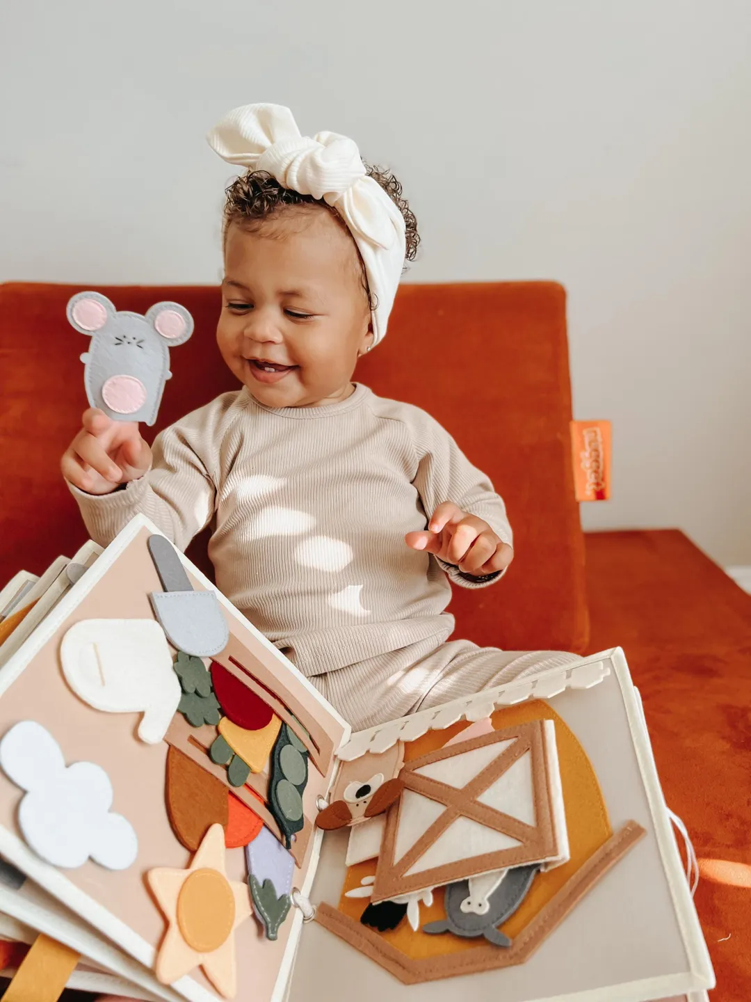 Personalized Montessori Quiet Book for Toddler Learning Travel Toy, Felt Activity Book for 1 2 Year Old, Soft Sensory Busy Book Gift