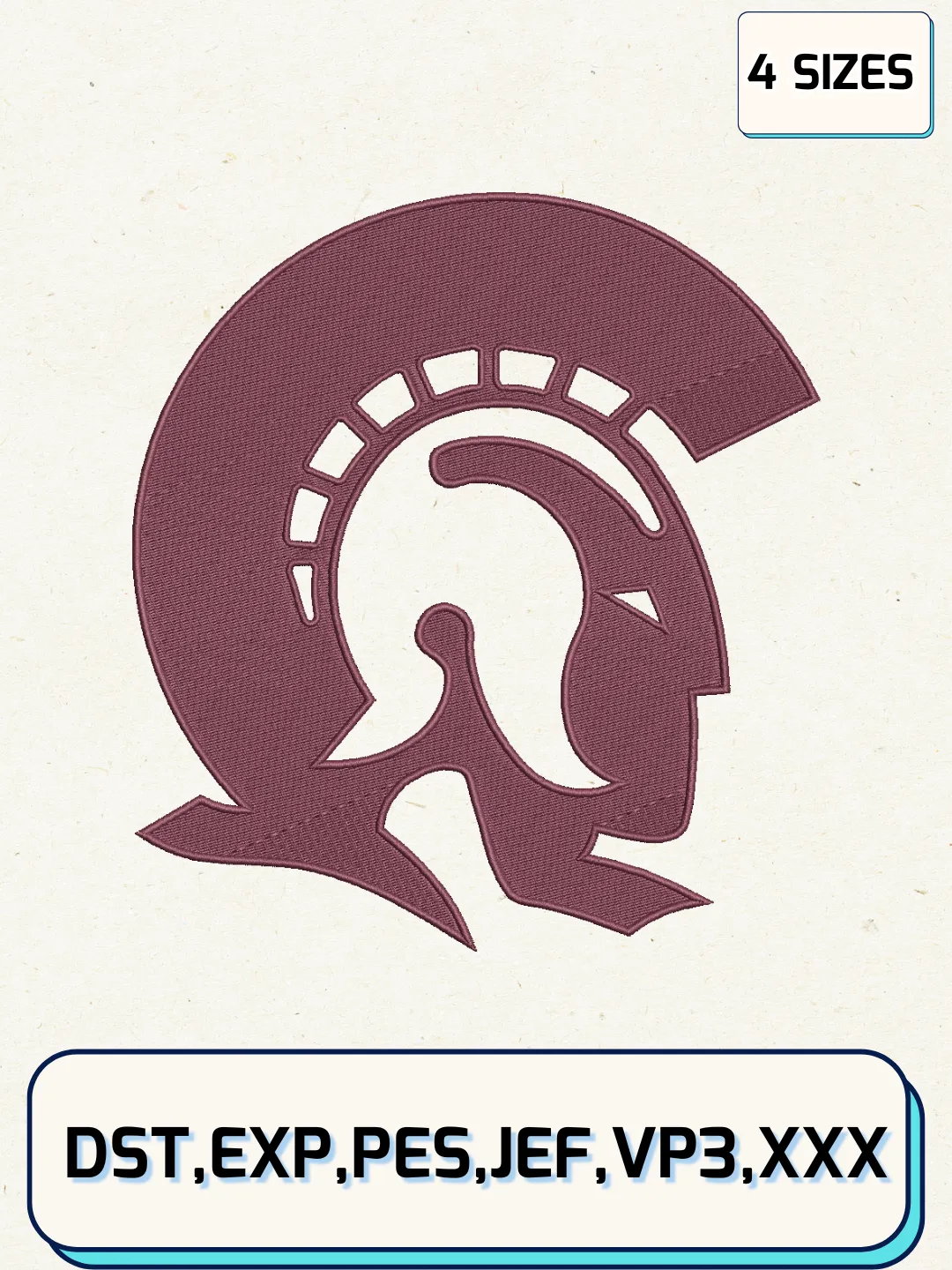 Little Rock Trojans Logos Embroidery Design Files, NCAA Logos Embroidery Designs, Machine Embroidery Files, 4 Sizes
