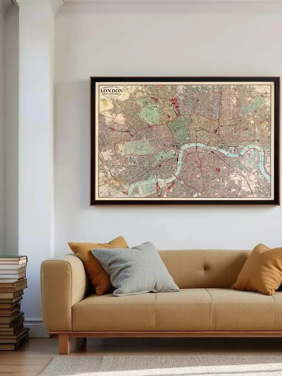 Antique London Map Print | 1880 Vintage Wall Art