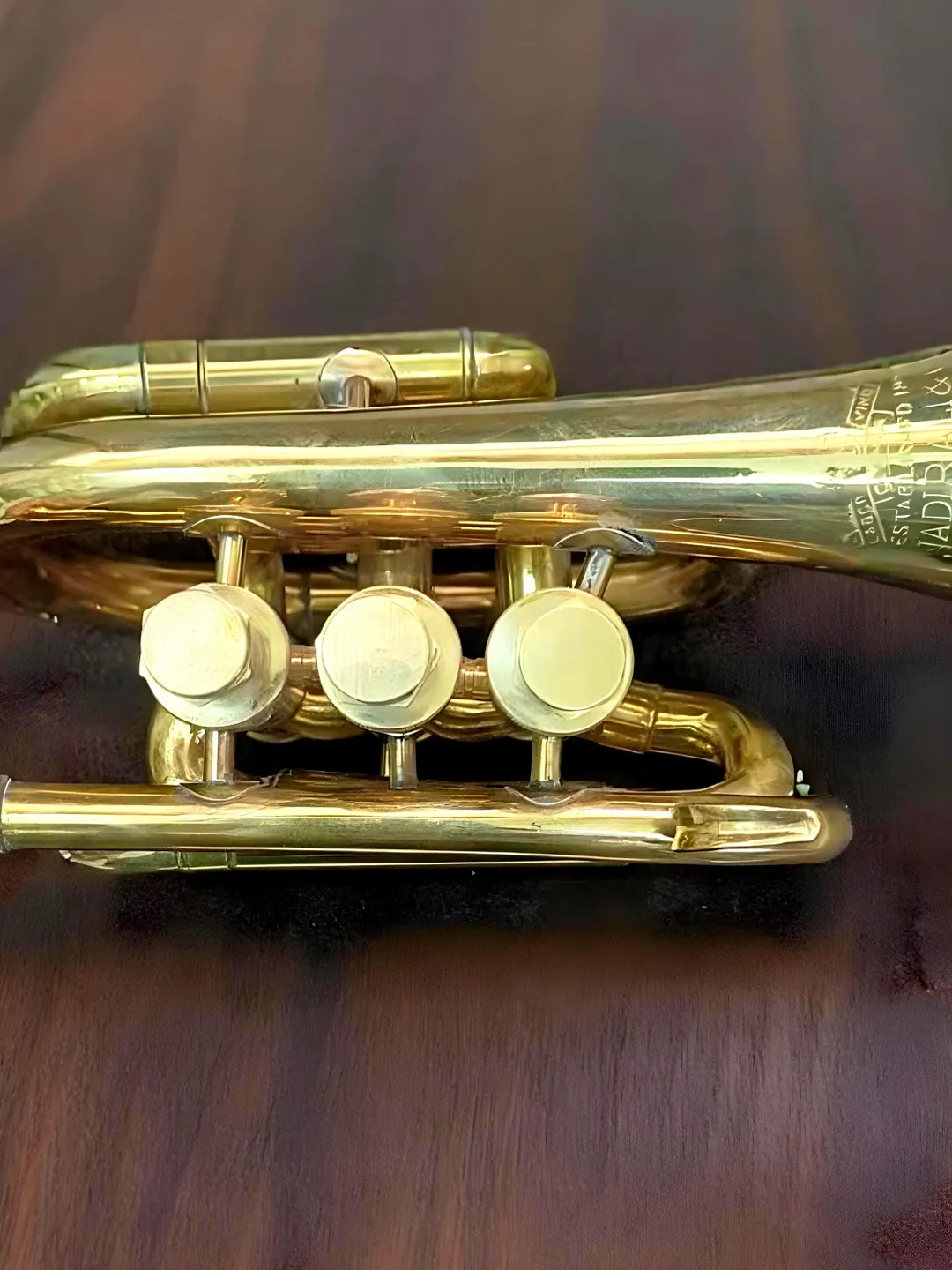 Mini Bugle Antique Brass Mini Trumpet | Pocket Bugle Horn, Music Decor