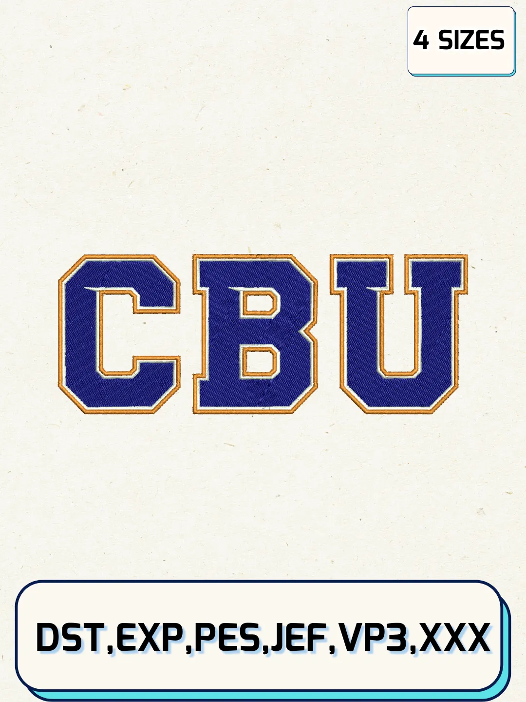 California Baptist Lancers Logos Embroidery Design Files, NCAA Logos Embroidery Designs, Machine Embroidery Files, 4 Sizes