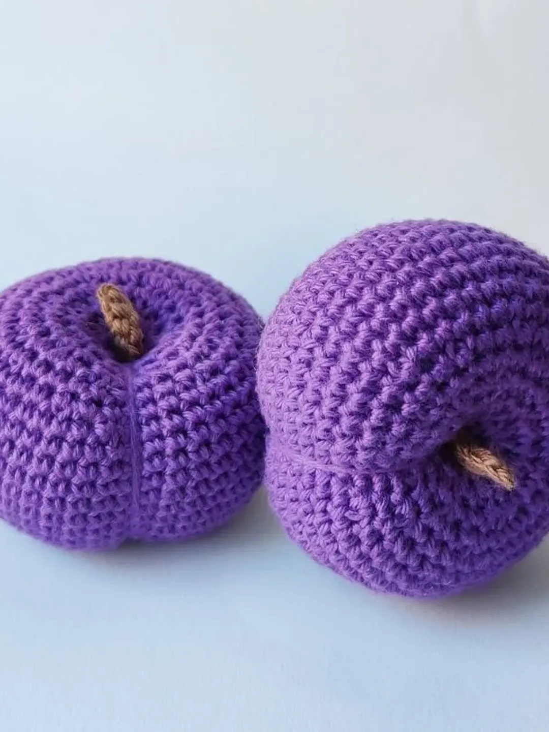 Plum Play Food Crochet Pattern PDF, Crochet Plum Pattern, Pretend Food Amigurumi, Fruit Crochet Pattern, Play Kitchen Toy, Montessori Food, Beginner Crochet