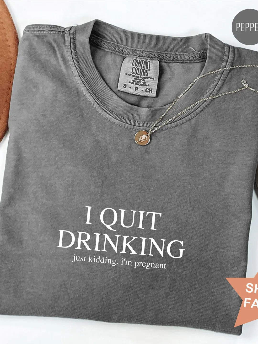 Comfort Colors® I Quit Drinking Shirt, I'm Pregnant Shirt, Funny Pregnancy Announcement Shirt, Mom To Be Shirt, Funny Gift For New Mom