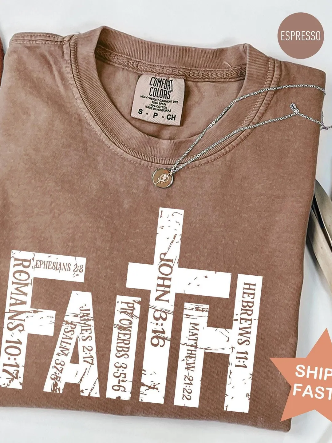 Comfort Colors Christian T-Shirt: Retro Bible Verse Graphic Tee
