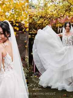 ★BAU by Bride And You★KARLA Round neck organza dress★ 221_5511b0471edc9d73784e5743f0