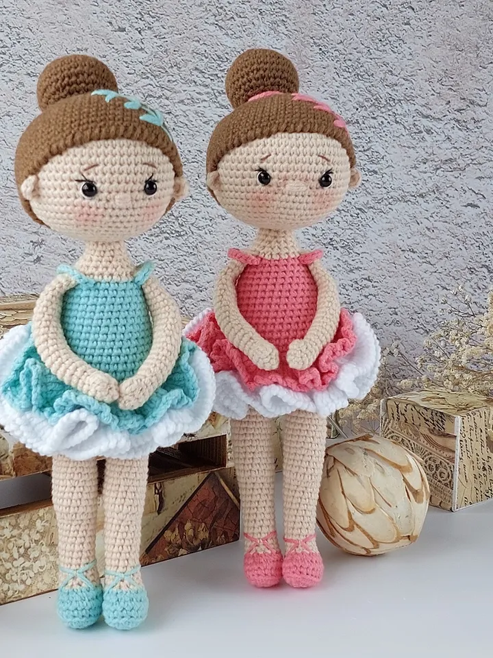 Crochet pattern of dolls in English. Crochet balerina doll. Pattern doll. Crochet pattern doll. Tutorial crochet doll