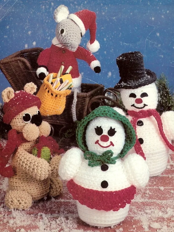Christmas Carolers Vintage Crochet Pattern PDF Toys & Dolls Crochet