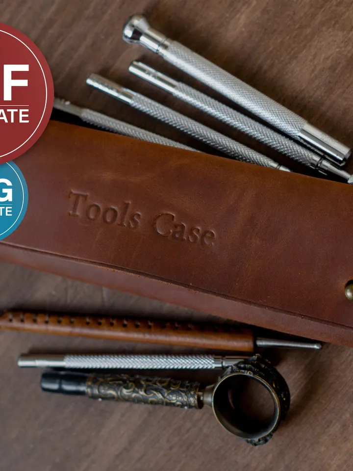 Leather Pen Case PDF Template: Tools Case SVG Pattern