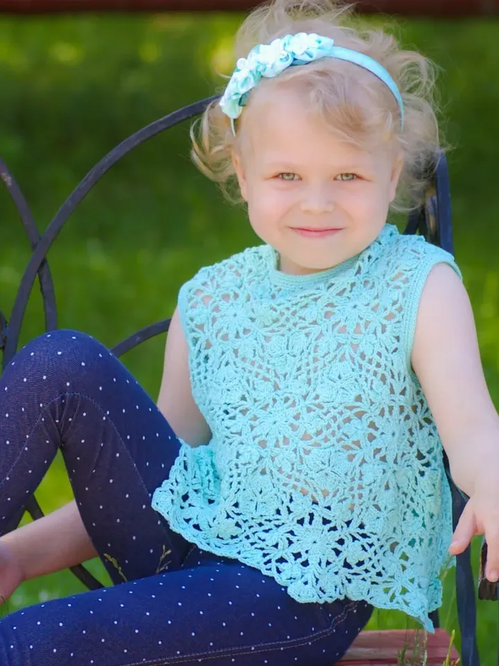 Kid's Summer Crochet Top Monika – Crochet Top Pattern for a Little Girl