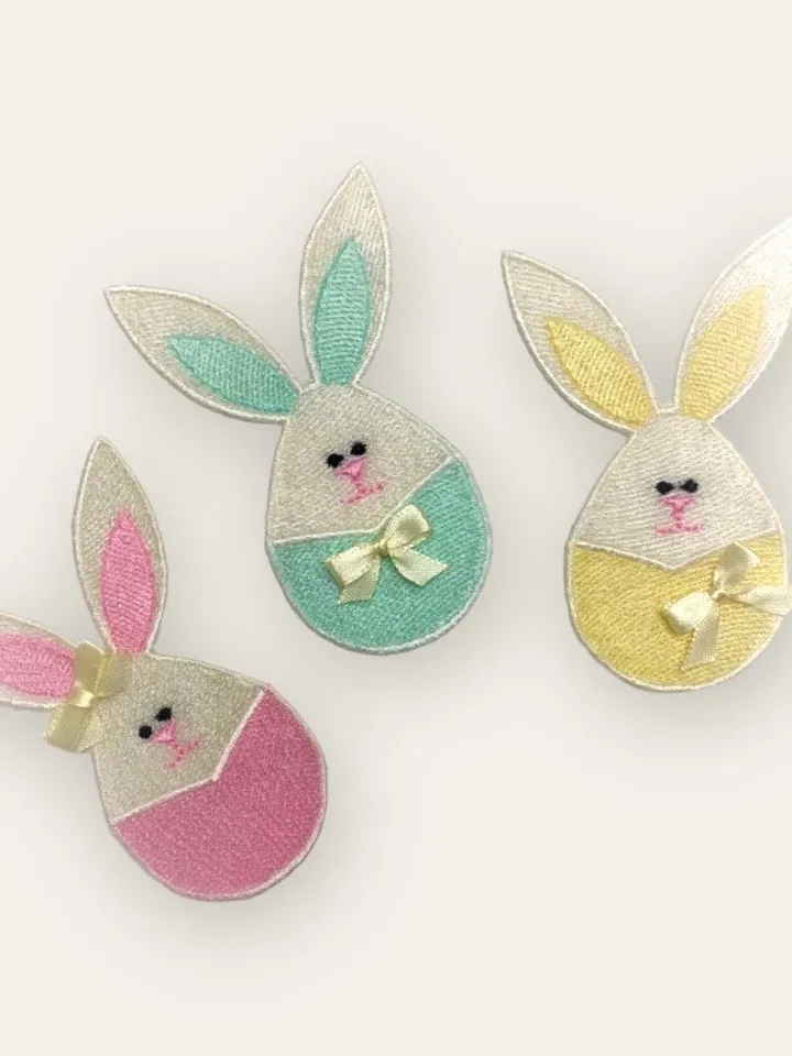 Free Standling Lace Machine Embroidery Design Easter Bunny Egg FSL Pattern Digital embroidery design