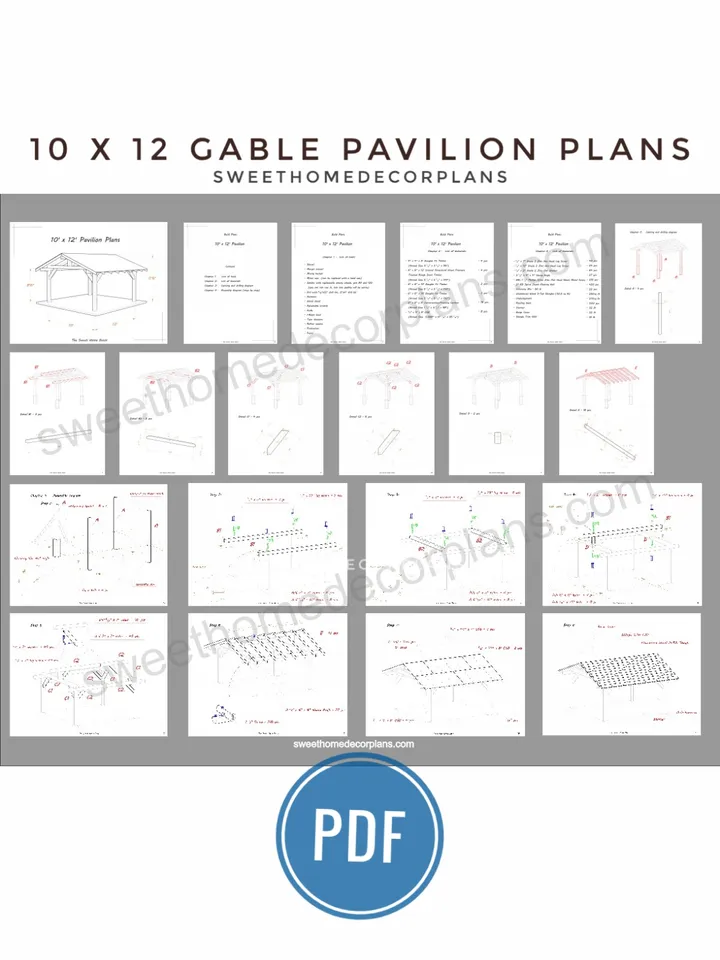 Diy 10 x 12 Gable Pavilion Plans pdf. Diy backyard wooden pergola plans for outdoor. Carport pdf plans. Wooden outdoor pavilion gazebo plans for patio