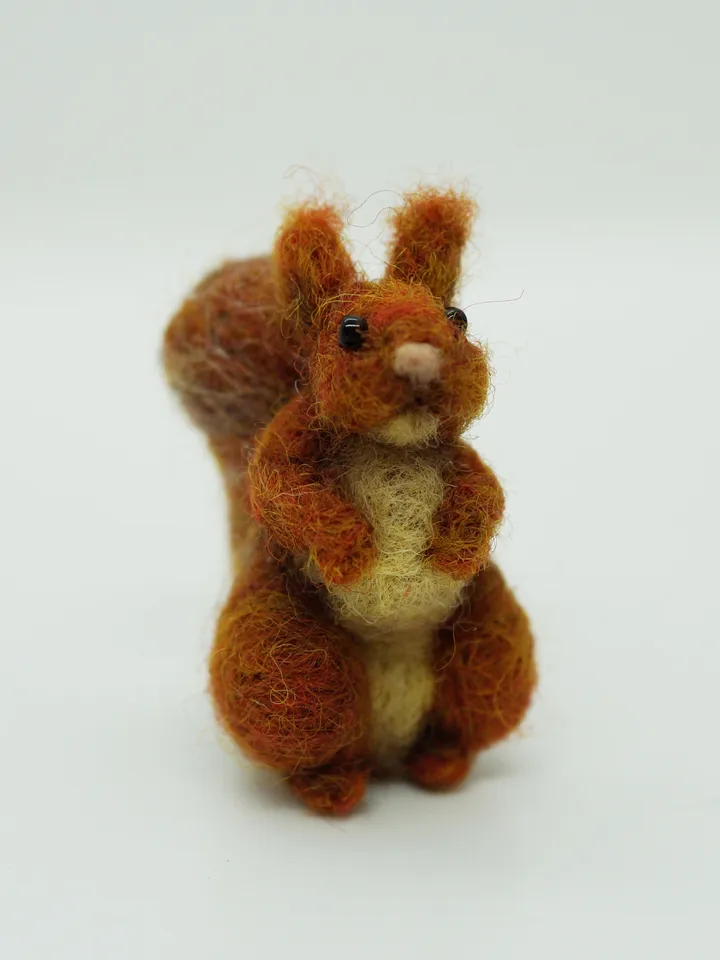 Roco the squirrel, miniature needle felted animal, cute squirrel, made to order