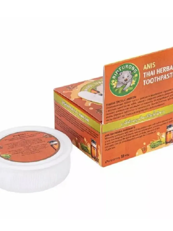 Original Thai toothpaste BINTURONG, ANISE, whitening, Thailand