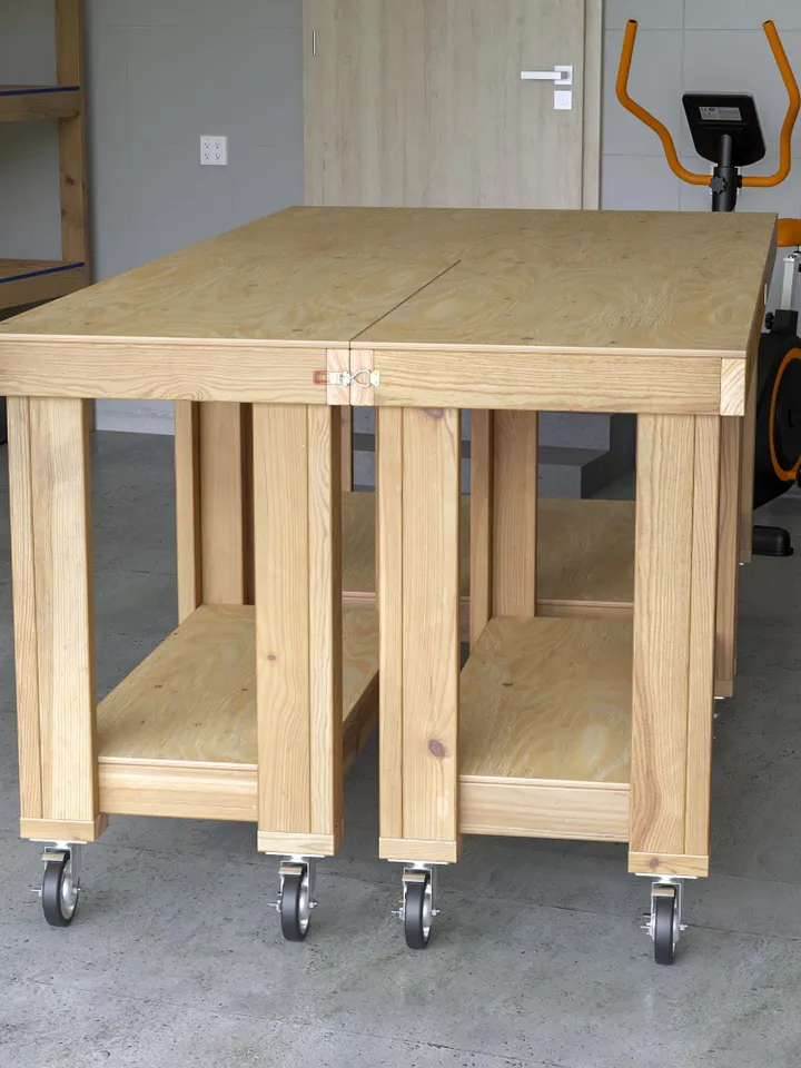 DIY Sectional Mobile Workbench Plans, PDF