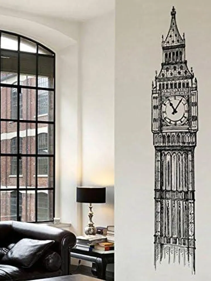 Big Ben Clock Wall Decal Tower London Ik2413