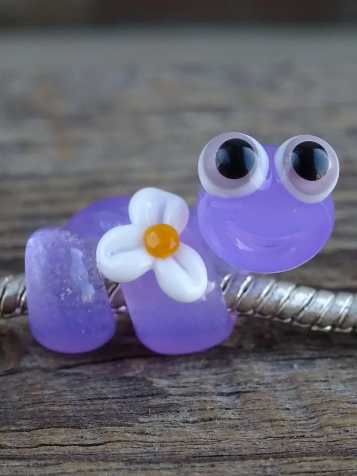 Snake beads Glass snake dread beads Large hole beads European beads European bracelet Snake Charm beads snake lampwork beads big hole bead