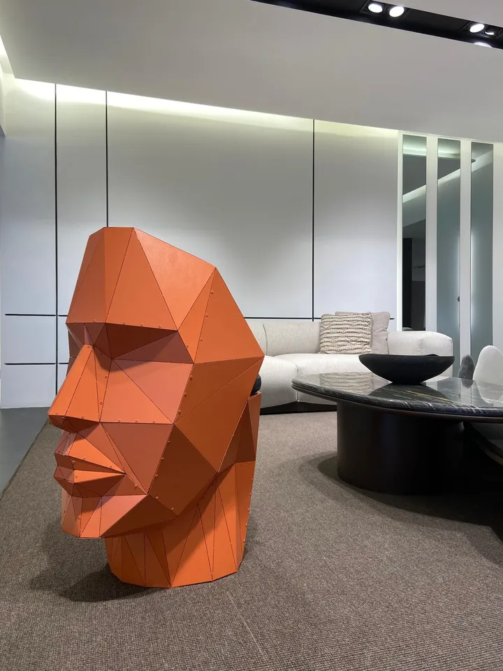 The Poly-face Human Face Low Poly Seater