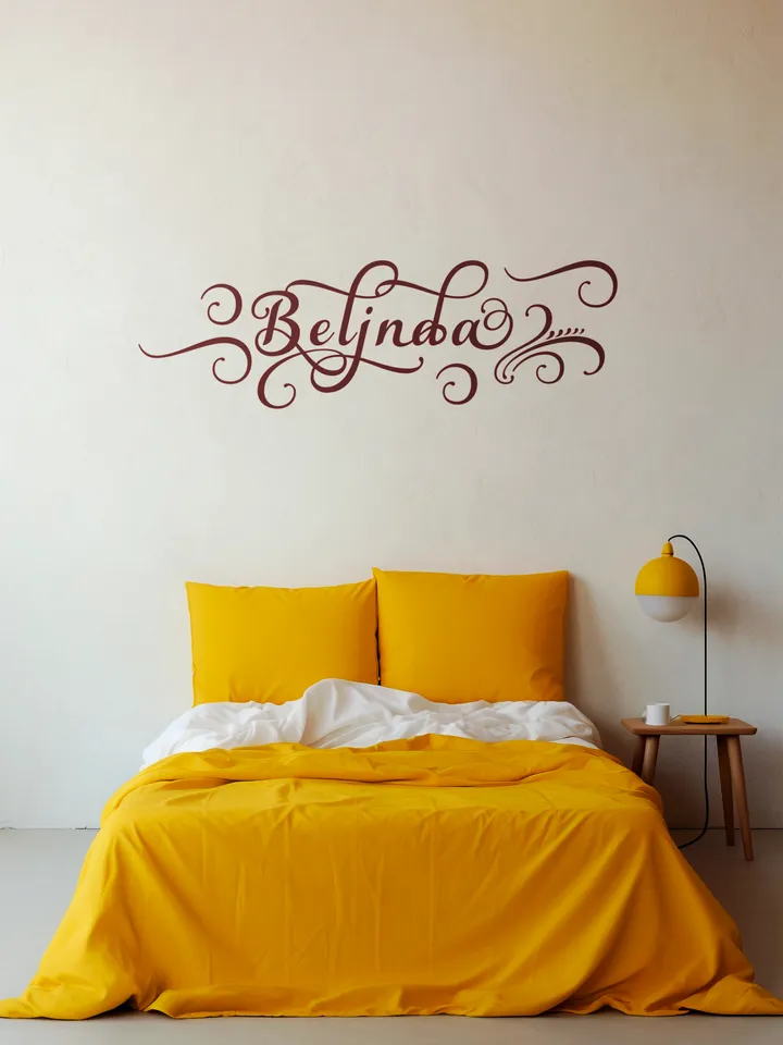 Belinda - name in Samantha style with bright letters, digital design