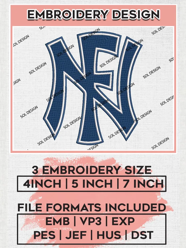 North Florida Ospreys College Football Team Logo embroidery designs, NCAA North Florida Ospreys Logo Machine embroidery files, NCAA Team Logo embroidery designs, NCAA Game Day Machine embroidery designs, Digital Download