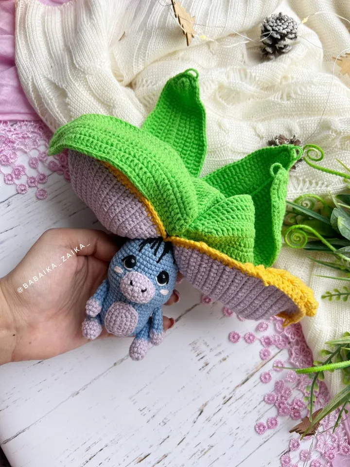PDF Crochet Corn Donkey Amigurumi Pattern,  Crochet Fruits Pattern, Cute amigurumi Donkey, Crochet Amigurumi fruit Toy, Small Toy Pattern