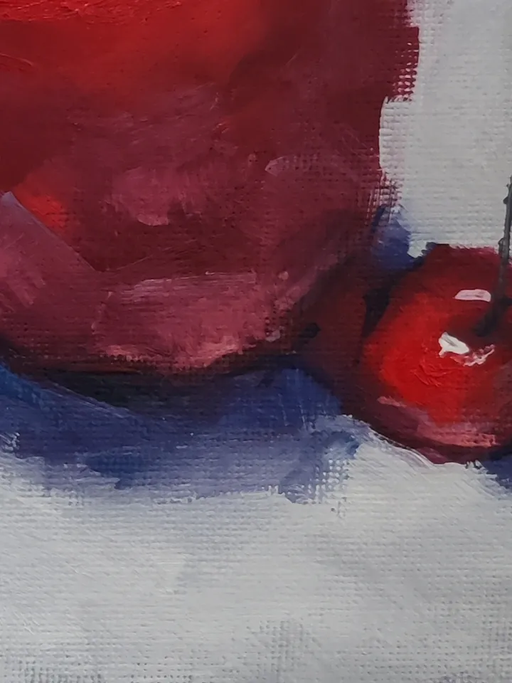 painting oil apple Juicy couple