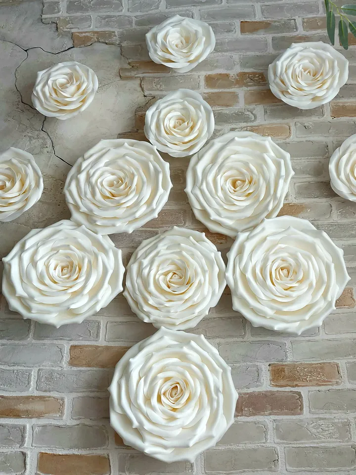 Giant flowers Large hanging roses Wedding flower decorations Custom size Lightweight waterproof Flowers for Party Backdrop Inside and Outside