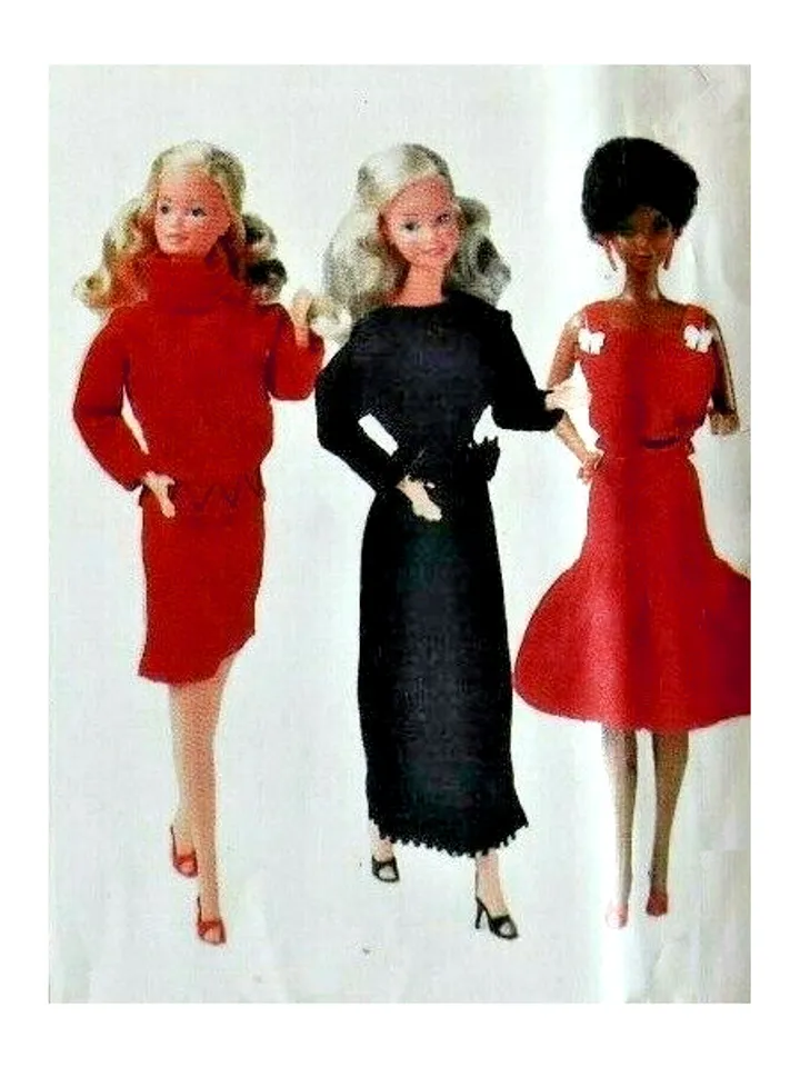 Barbie Vintage Sewing Pattern PDF Fashion Dolls size 11 1/2 inches Butterick 6170
