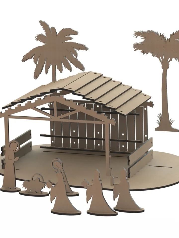 Digital Template Cnc Router Files Christmas Cnc for Wood Laser Cut Pattern