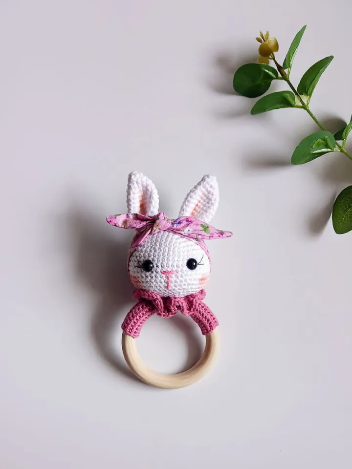 Personalized Doll Bunny Girl, Personalized Crochet Doll, Baby Toys, Baby Shower Gift Basket, Birthday Gift Box For Her