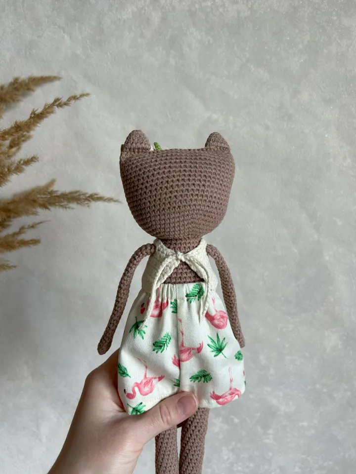 Crochet cat toy, stuffed animal toy, cat toy, amigurumi toy cat