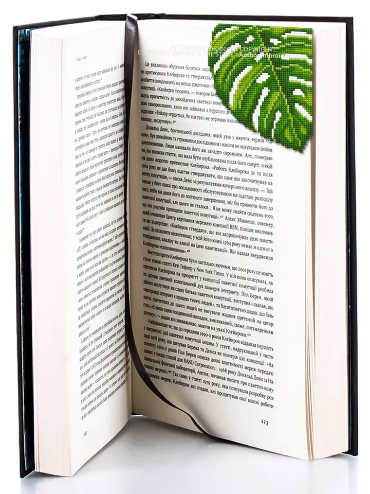 Monstera Corner bookmark cross stitch pattern PDF download Monstera leaf cross stitch chart, Bookmark pattern digital PDF, Home plant #B324