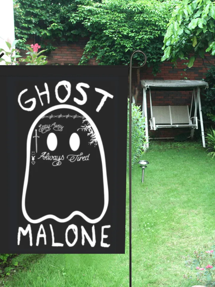 Ghost Malone Halloween Garden Flag (Two Sides Printing, without Flagpole)