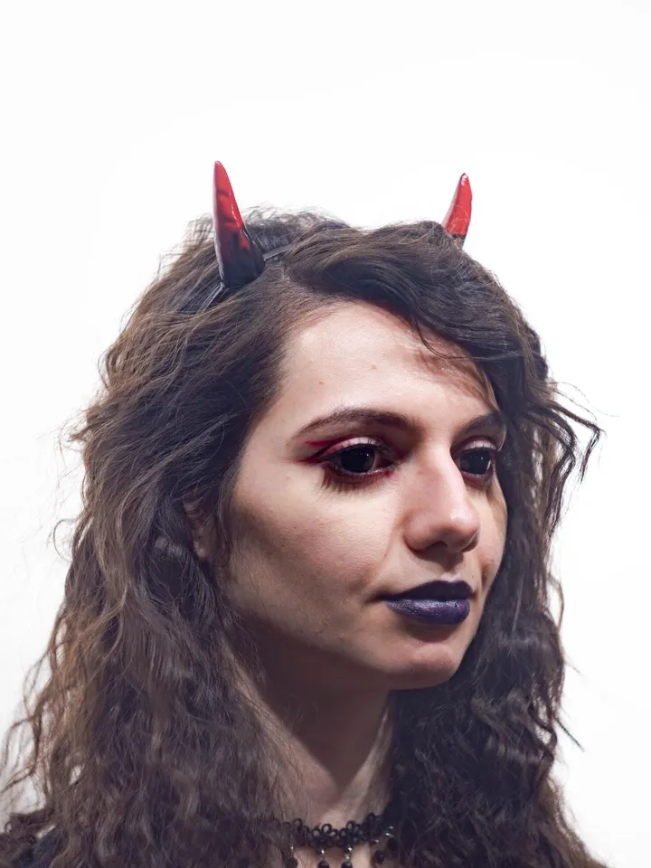 Small Devil Horns, Devil Horns Headband for Halloween, Red Devil Horns, Realistic Fantasy Cosplay Horns
