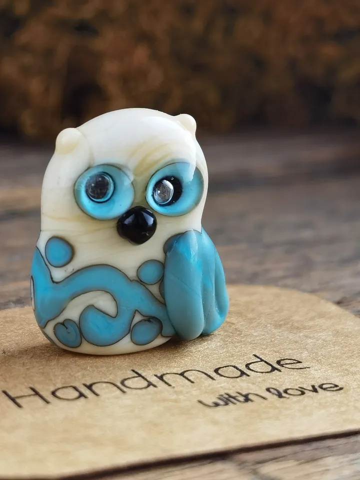 Glass figurines Miniature Owl figurine Tiny owl glass owl gifts graduation gifts Tiny glass animals terrarium figurines Animal figurines