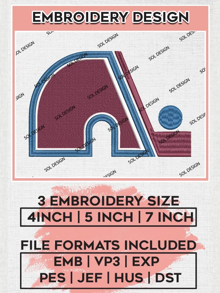 NHL Hockey Team Colorado Avalanche Logo Embroidery Designs, NHL Colorado Avalanche TeamLogo Embroidery, NHL Avalanche, Machine embroidery Files, Digital Download