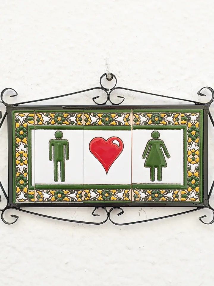 Ceramic letters and numbers 11cm (4.3") for the wall - Hand-glazed in Spain - "VERDE-FLORES" models - Ceramic letters number -