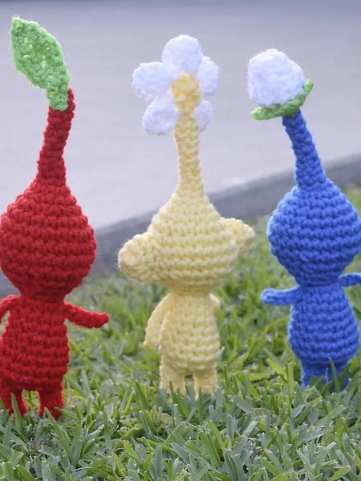 Pikmin Crochet Pattern, Nintendo Crochet Pattern, Olimar and Wiiu Crochet Pattern, Pikmin Plush. Pikmin Amigurumi