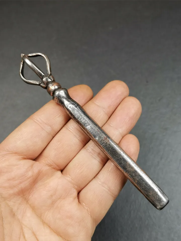 Gandhanra Antique Tibetan Amulet Ritual,Tibetan Ladder of Heaven, Made of Cold Iron, 5.3" Length