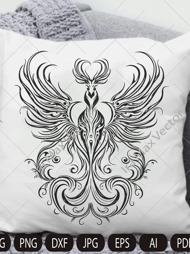 Phoenix Svg, Phoenix Clipart, Phoenix coloring page, Phoenix Wings Svg, Phoenix Cutfile, Phoenix Vector, Phoenix Bird Svg, Firebirds Svg