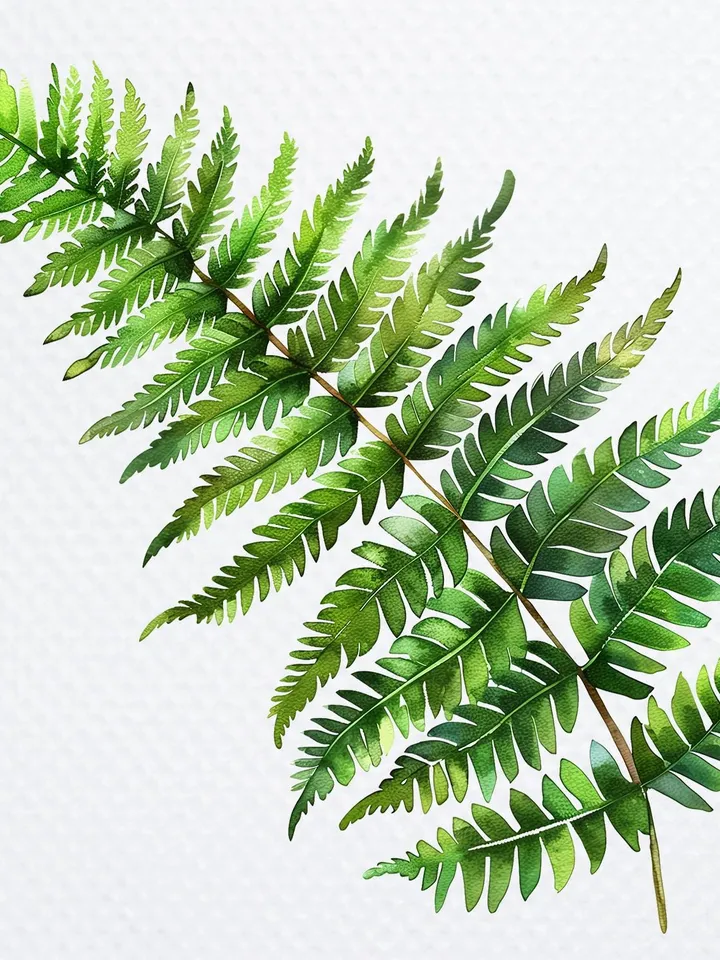 12 Forest Fern Leaves PNG bundle, Printable Watercolor Fern Clipart for sublimation, Digital download, Paper craft, junk journals