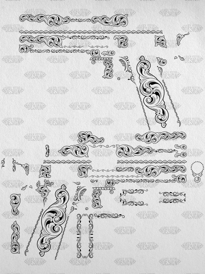 VECTOR DESIGN Colt 1911 government Scrollwork 13